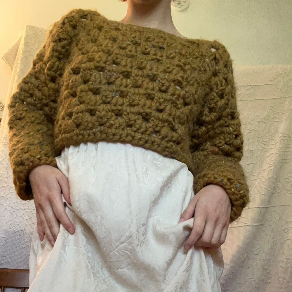 Handmade Women's Crochet Chunky Jumper